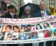 Peaceful Vigil in front of Ground Zero in New York on 9/11