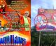 Miscreants destroyed the flex hoardings of Modi at Kasergod.